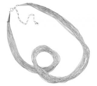 American West 25 strand 24 to 28 LiquidSilver Necklace —