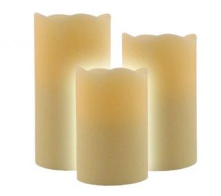 Pacific Accents Set of 3 Melt Top Graduated Flameless Candles