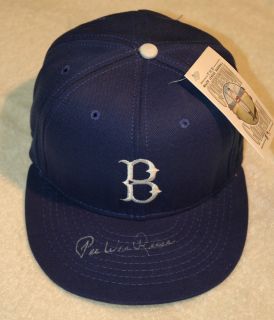 Pee Wee Reese Signed Brooklyn Dodgers Cooperstown Collection Hat