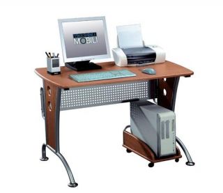 futuristic computer printer desk w rolling cpu tower stand