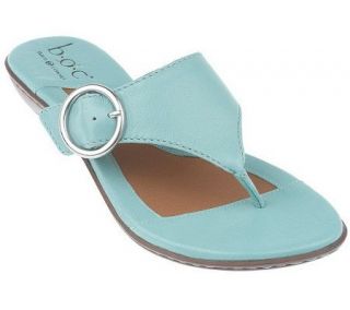 by Born Leather Thong Sandals with Buckle —