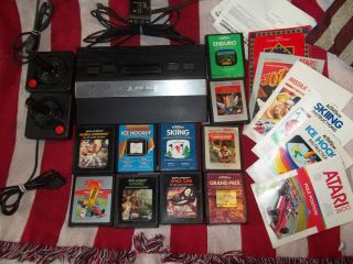 Atari 2600 Jr Black Console games with manuals and more NTSC