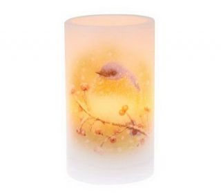Candle Impressions 6 Winter Bird Flameless Candle w/ Timer —