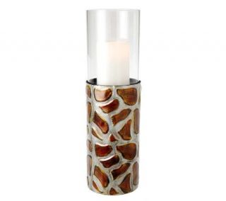 Home Reflection Animal Print Hurricane with FlamelessCandle with Timer 
