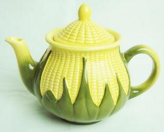 shawnee king corn ceramic tea pot large 6 1 2 inches please look at