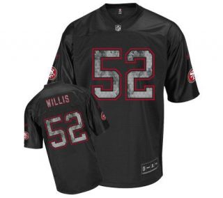 NFL 49ers Patrick Willis Sideline Black UnitedPremier Jersey