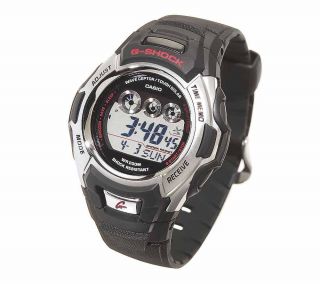 Casio Atomic G Shock Solar Watch with Black Resin Band —