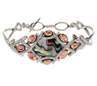 Carolyn Pollack Reflections Sterling/Copper Bracelet —