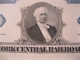 New York Central Railroad Company  Railroad Stock Certificate