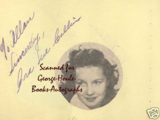 Cora Sue Collins Katherine DeMille Autographs 1935