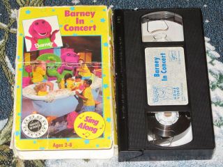 BARNEY IN CONCERT VHS VIDEO TAPE BABY BOP 21 SONGS MAJESTIC THEATER