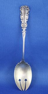 Detailed Antique Sterling Silver Condiment Fork in Excellent Condition