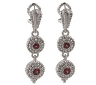 Judith Ripka Sterling Gemstone Double Drop Earrings   J262933