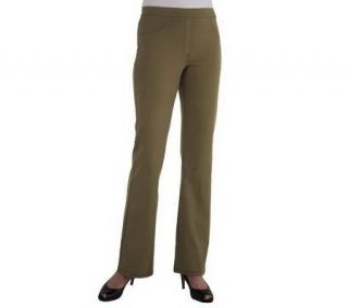 Women with Control Contrast Stitch Petite Pants with Faux Fly