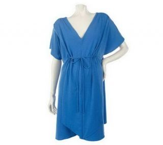 As Is It Figures Layered Tie Front Cover Up Dress —