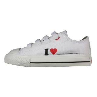 Infant Toddler Converse Chuck Taylor White w Red Heart Prod Red