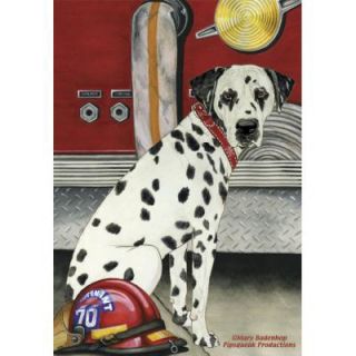  it now is for dalmation firedog mascot firetruck garden flag flags the