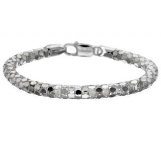 VicenzaSilver Sterling 6 3/4 Bold Coreana Bracelet   J273432