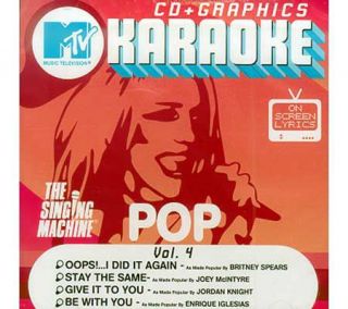 The Singing Machine Karaoke CDG   MTV Pop Volume 4 —
