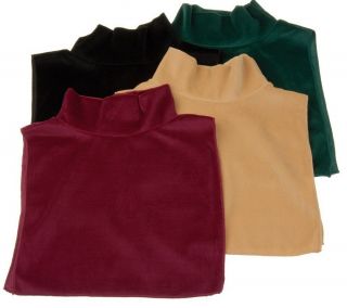 Set of 4 Velour Mock Neck Dickies —