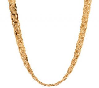 Veronese 18K Clad 16 Polished Braided Necklace —
