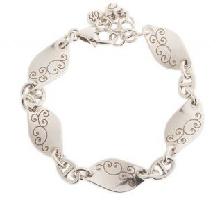 Brighton Twirl Freeform Oval Link Bracelet —