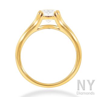14K YELLOW GOLD G COLOR ROUND CUT DIAMOND ENGAGEMENT RING 1CARAT