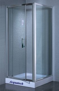 35 Corner Shower Enclosure with Aluminum Frame Hinged Door Base 5009
