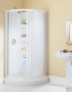  Shower & Bath 422007 ROUND CORNER BATHROOM SHOWER STALL ENCLOSURE
