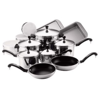  New Farberware Classic Stainless Steel 17 Piece Cookware Set