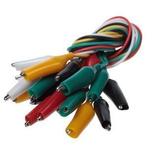  10pc Alligator Clip Test Lead Jumpers