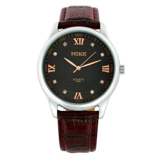 Fashion Jewelry Gift Women Lady Rose Leather Quartz Wrist Watch