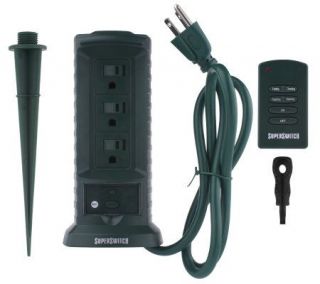 SuperSwitch Outdoor 3 Outlet Power Stake with Remote —