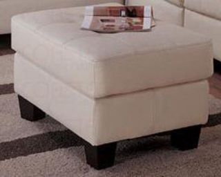 Contemporary Style Living Room Bonded Leather Ottoman