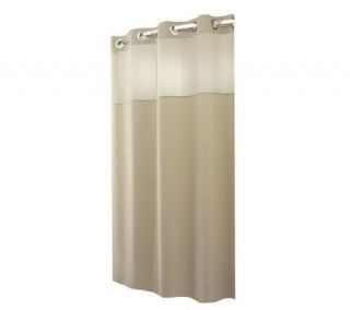 Hookless Plainweave Sheer Window Shower Curtainw/ Snap Liner