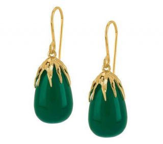 Adi Paz Green Chalcedony Drop Earrings, 14K Gold —