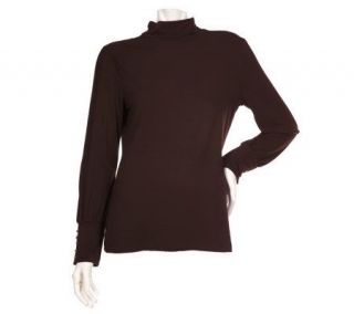 Elisabeth Hasselbeck for Dialogue Gathered Neck Knit Top —