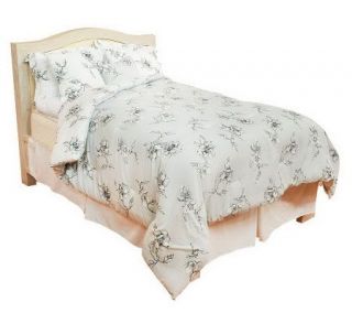 HomeReflections Elizabeth Floral 5 Pc TW Peachy Soft Comforter Set 