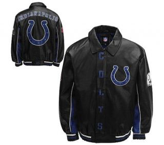 NFL Indianapolis Colts Faux Leather Jacket —