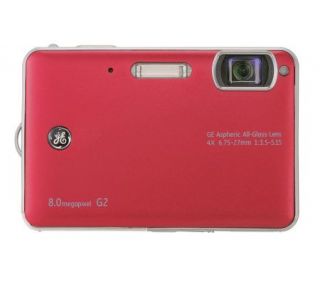 GE G2 8MP Digital Camera with 4X Optical Zoom  Red —