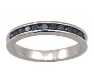 Affinity Diamond 1/2 ct tw Blue Diamond Band Ring, Sterling — 