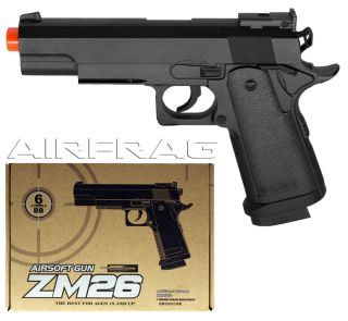 CYMA P826 ZM26 Metal Colt M1911 MKIV Pistol Spring Airsoft Gun G6 G13