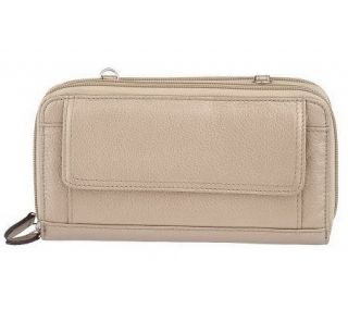 Tignanello Pebble Leather Wallet with Removable Strap —