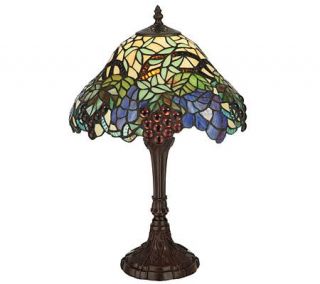 Tiffany Style 18 1/2H Spiral Grape Accent Lamp —