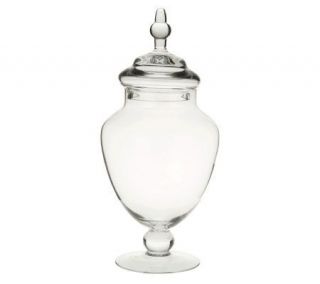 Glass Apothecary Pear Shaped Jar with Lid by Valerie   H195147