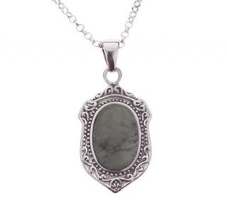 Connemara Marble Sterling Silver Mothers Love Pendant w/Chain