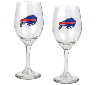 NFL Buffalo Bills Wine Glass Set —