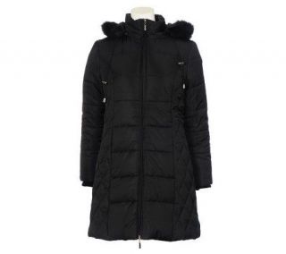 Excelled Quilted Fashion 3/4 Length Coat —
