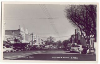 Colusa CA Old RPPC Postcard Street Scene Eastman Studio