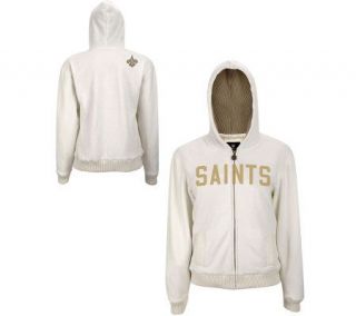NFL New Orleans Saints Womens Jacket with Sweater Lined Hood